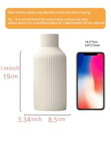 1 chiếc bình hoa trắng sọc tối giản, thích hợp trang trí nhà cửa mùa thu/đông, dùng để trưng bày hoa khô hiện đại, món quà tuyệt vời cho phòng khách, hành lang, bàn ăn. - 1PC - Xem 11