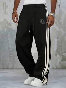 Men's Casual Straight-Leg Pants, Suitable For Spring And Autumn Outdoor Sports And Daily Wear - Black - View 1