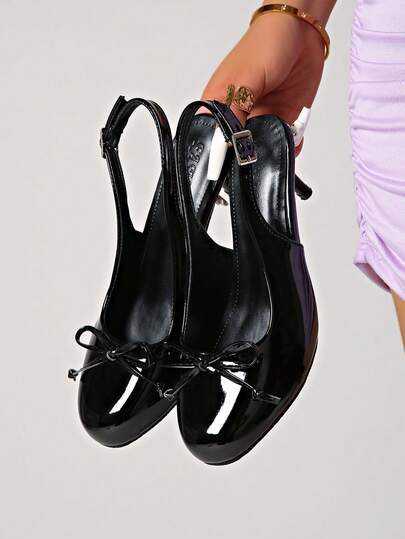 Tacones de aguja con punta redonda, lazo y hebilla, de tacón alto, en rosa, blanco y negro, adecuados para vestidos, estilo lolita, lindos y cómodos, tacones de estilo universitario de moda