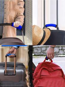 Suitcase Handle Cover, Waterproof Material Luggage Handle Protector, Luggage Strap Cover, Handle Sleeve, Suitable For Protecting The Handle Of Handbags, Shoulder Bags, Backpacks, Wallets, And Reducing Stress On Backpack Straps - Multicolor - View 4