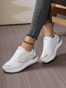 New Oversized Air Cushion Lightweight Casual Women's Shoes Women's Sports Shoes Road Running Shoes White Shoes Comfortable Outdoor Travel Shoes - Platinum - View 3