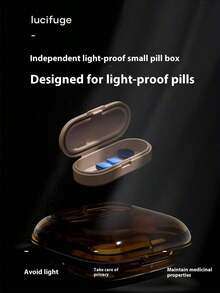Portable Mini Pill Box, Suitable For Three Meals A Day, Compact Medication Case, Portable Capsule, Medicine, Supplement Organizer - Hộp đựng thuốc chống ánh sáng di động - Có thể tháo rời bằng nam châm hút. - Xem 10