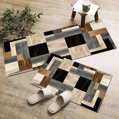 1 tấm thảm họa tiết vân gỗ 2D, trang trí nhà bếp, trang trí nhà cửa, thảm trang trí, thảm chùi chân thời trang, thảm đa năng, thảm trải sàn nhà bếp, bộ thảm nhà bếp, tấm bảo vệ sàn nhà bếp, thảm đứng thoải mái, thảm trải sàn phòng khách, phòng ngủ, phòng tắm, phòng giặt, văn phòng, trang trí nhà cửa trong nhà