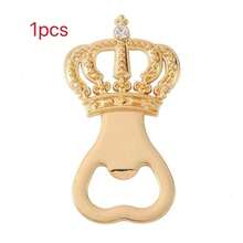 1个皇冠造型开瓶器，婚礼纪念小礼物 - 金色 - 查看 9