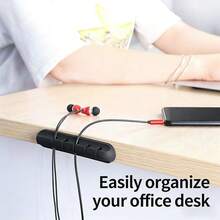 1/2pcs Self-Adhesive Cable Clips, Multifunctional Storage Box For Organizing Earphone, Mouse Cable, Charging Cord. Simple Multipurpose Design With Self-Adhesive Backing For Easy Cable Management. Can Tidy Up USB Cables And Serve As Cable Fixers To Avoid Messy Cables, Essential Home/Office Organization Item. - Multicolor - View 8