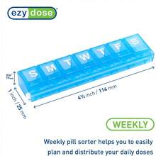Weekly (7-Day) Pill Case, Medicine Planner, Vitamin Organizer, Small Locking Compartments To Secure Prescription Medication And Prevent Accidental Spilling, Color May Vary, - 預設 - 查看 2