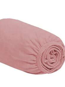 Single Fitted Sheet With Elastic All Around, Micropercal Flex 400 Thread Count, Soft Touch, Single, Double, Queen, King - Rose - 查看 5