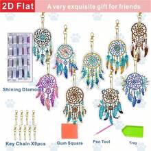 Bộ 9 mảnh đính đá 2D phẳng trang trí hình bẫy giấc mơ: Món quà tinh tế, chất lượng cao dành cho bạn bè, đồ trang trí DIY sáng tạo, bộ tranh đính đá hai mặt đa năng, phù hợp cho người yêu nghệ thuật và người mới bắt đầu làm quà tặng lễ hội, sự kiện. - Xem 7