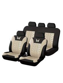 Car Seat Cover Full Set-Universal Car Seat Covers With Butterfly Heat Transfer Printing – Soft & Breathable Polyester, 3D Textured Fabric, Full Coverage For 5-Seat Cars, Anti-Slip Design, Protects Original Leather,Butterfly Pattern Auto Seat Cover Set - Style a - View 14