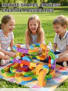 32/48/88pcs Flexible Racing Track Set With Electric Train And Traffic Signs, DIY Children Track Set Toy, Suitable For 3-8 Years Old Boys And Girls, Birthday Party Gift - Railcar - View 3