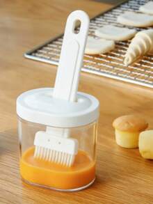 Portable Refillable Silicone Oil Brush, High-Temperature Resistant Sauce Brush With Airtight Storage Cup, Suitable For Outdoor Camping, Picnics, And Backyard Barbecues. Durable And Leak-Proof Sauce Brush For Brushing Sauces Onto Meat, Vegetables, And Seafood. A Perfect Father's Day Or Independence Day Gift For Barbecue Lovers. A Must-Have For Summer Outdoor Cooking! Oil Brush For Home Baking And Cooking, Creative Oil Brush With Oil Container, Oil Painting Brush For Kitchen Barbecues, Camping, And Outdoor Picnics, Kitchen Gadgets. - 1PCS - View 3