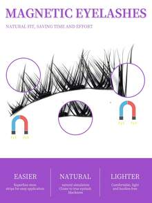 自然卷翘3D加长磁性假睫毛，狐狸角瞬间放大双眼 - 查看 4