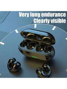 Earphone Bluetooth TWS 5.3 Headphone Nirkabel Klip Telinga Headset Musik Panggilan HD Olahraga Gaming Earphone untuk Semua Ponsel Pintar 180mAh - View 9