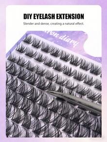 168pcs Faux Mink Lash Clusters, DIY Eyelash Extension - Premium D-Curl Fluffy & Natural Lash Clusters, Reusable, Lightweight & Easy To Wear, Suitable For Beginners, Daily Wear, Weddings, Dates, Parties, Holidays - Great For Christmas/Halloween/Gift Lash Set - D - View 4