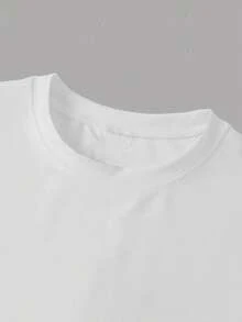 1pscY2K Short-Sleeve T-Shirt - Black Short Sleeves With Pink "Boyz" And Star Prints, Size B6, Essential For Summer Beachwear, Casual Outfits, And Layering () - Fashion T-Shirt Inspired By Pop Culture, Made Of Soft Cotton - trắng - Xem 4
