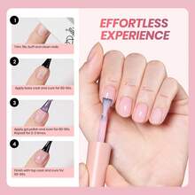 Beetles Gel Polish Whispers Of Love Jelly Gel Nail Polish Set - 6 Colors Milky White Nude Pink Neutral Sheer Translucent Soak Off UV Gel Nail Kit - 6 Colors Understated Grace - 查看 4