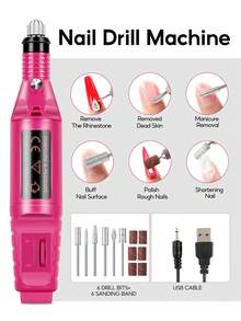 Bộ dụng cụ làm móng acrylic COSCELIA kèm đèn LED UV và máy mài móng để tự làm móng nghệ thuật và nối móng. - Nhiều màu - Xem 6