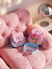 MINKOJA Princess Themed Girls' Makeup Toy Set With Wallet, Jewelry, Pretend Play Bag, Makeup Bag, Birthday Gift Set, Children's Dress-Up Accessories Makeup Set Girls,Makeup Girls,Lip Gloss>Kid,Halloween,Makeup Girls,Makeup Set>Kid,Toys For Girls,Girls Toys,Kids Makeup,Makeup>Kid,Girl Make Up,Girls Beauty,Kid Make Up,Kids Gifts,Makeup Toys Girls Kids - Baby Pink - View 2