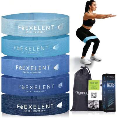 Bandas de resistencia de tela de 5 niveles para entrenar, amigables con la piel y antideslizantes, resistencia para piernas, glúteos, entrenamiento de fuerza y terapia física,44461219