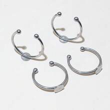 5 chiếc đế nhẫn bằng thép không gỉ 6-12mm, dạng phẳng, dùng để làm nhẫn thủ công, phụ kiện chế tác trang sức DIY. - Thiết kế nhẫn - Xem 5