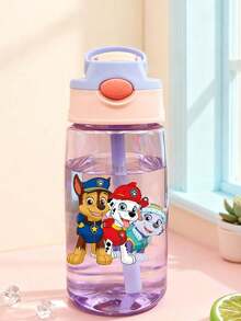 1 Paw Patrol Pikachu 500ml/16oz Party Wassertasse blau lila mit Strohhalm und tragbarem Griff, kann Eiswürfel halten, geeignet für Outdoor-Aktivitäten auf dem Campus, Reisen und Fitness, universelles Wasser-Nachfüllutensil oder Geburtstagsgeschenk, Halloween-Geschenk, Thanksgiving-Geschenk und Weihnachtsgeschenk (einige Teile können zufällig sein) - Übersicht 8