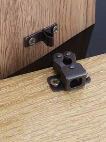 6pcs Wardrobe/Cabinet Door Knob Buttons, Decorative Snap Fasteners, Furniture Touch Clips Hardware Accessories - Rust Brown - View 3