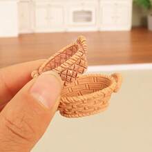 8pcs Mini Resin Bread Shaped Storage Baskets - Realistic Woven Design For DIY Keychain, Jewelry Making And Home Decor - Various Sizes And Styles, Bread Theme Decor, Natural Style, Durable Handmade Material, Rustic Charm, Creative Accent, Essential For Crafters - Multiple Styles - View 3