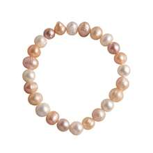 1 Stück 7-8mm natürliche Süßwasserperlen Elastikarmband, zierliches elegantes Armband für den Alltag, Hochzeit, Geschenk für Freundin/Mutter/beste Freundin - Süßwasserperlen - Übersicht 14