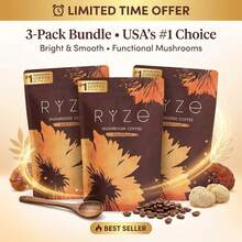 Best Seller Mushroom Coffee 3-Pack – 6 Adaptogenic Mushrooms Blend | Natural Energy, Mental Clarity & Digestive Health | Smooth Focus Without Jitters | Coffee Alternative For Morning Boost Or Afternoon Pick-Me-Up | Limited Time – Buy 3 & Save Big - Bộ 2 cái – Không bao gồm vỏ bọc - Xem 1