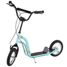 Youth Scooter Front And Rear Caliper Dual Brakes 12-Inch Inflatable Front Wheel Ride On Toy For Age 5+, Blue - Mint Green - View 3