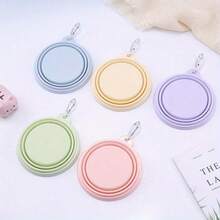 350ml/650ml/1000ml Portable Pet Travel Bowl - Foldable, Silicone, Hanging, Travel-Friendly Feeding & Drinking Solution For Cats & Dogs - Perfect For Outdoor Adventures & On-The-Go Pet Owners - Multicolor - View 8