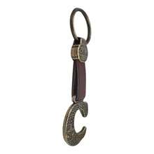 Metal Keychain With Engraved Initial And  Calendar - Handmade Gift Of Mexican Heritage - Letter C - View 2
