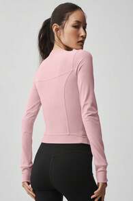 Alo Yoga Alo Alosoft Recharge Jacket True To Size Women's Vintage Pink W4777r - 粉色 - 查看 4