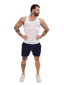 KIT OF 5 Men's Shorts In Tactel Elastane Resin, Casual, Comfortable With Pockets - Turquoise/Royal/Gray/Navy/Black - View 7