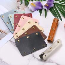 Leather Handle Wrap [2PCS] - Handbag Handle Wrap Cover With 3 Metal Clasps Use For Suitcases And Bags And Shopping Totes And Wallets - [Peach Pink-5IN/13CM] Soft Purse Strap Pad - Màu hồng đào - Xem 8