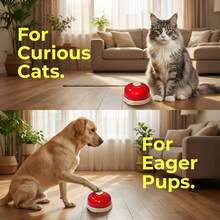 1pc Pet Call Bell, Dog Cat Potty Training Bell, Interactive Paw Press Doorbell For Puppy Kitten - Red - View 7