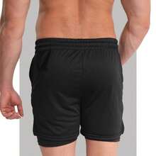 Quần Short Thể Thao Nam Kiểu Bạn Trai - màu đen - Xem 4