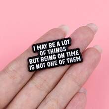 "NẾU MIỆNG TÔI KHÔNG NÓI RA, KHUÔN MẶT TÔI CHẮC CHẮN SẼ NÓI RA!" Ghim cài áo in câu nói nổi tiếng, huy hiệu cài ve áo, trang sức thời trang, quà tặng. - màu đen - Xem 5