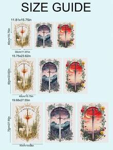 3件套现代Maasiverse套装，TOG，ACOTAR，新月城，奇幻剑术，奇幻书卷风墙画海报，节日礼物，送给朋友的理想礼物，卧室艺术画，客厅装饰，办公室装饰，厨房墙画，书店墙画，墙面装饰，家居装饰，房间装饰，帆布墙画，海报，带框墙画，可选画框 - A - 查看 9