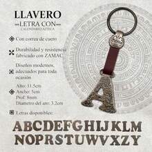 Metal Keychain With Engraved Initial And  Calendar - Handmade Gift Of Mexican Heritage - 字母 O - 查看 7