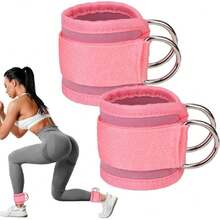 Grilletes para Tobilleras de 2 Piezas, Correas de Tobilleras de Gym Ajustables, Tobilleras Deportiva para Máquinas de Cable, para Entrenamiento de Piernas, Caderas y Glúteos, para Hombres y Mujeres,44462834 - Amarillo - Ver 1