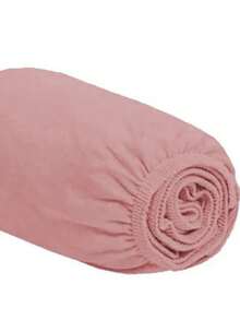 Single Fitted Sheet With Elastic All Around, Micropercal Flex 400 Thread Count, Soft Touch, Single, Double, Queen, King - Rose - 查看 3
