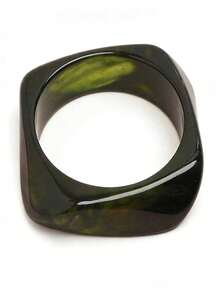 Bộ 3 vòng tay nữ bằng acrylic bán trong suốt, kiểu dáng bất đối xứng phóng đại, thời trang và đa năng. - Nhiều màu - Xem 2