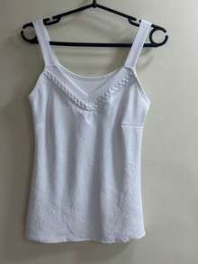 Tank Top With Braid In The Front. - 白色 - 查看 5