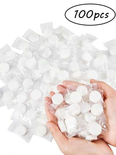 50/100 chiếc khăn mặt nén dùng một lần, tiện dụng khi đi du lịch, ở nhà, cắm trại và các hoạt động ngoài trời khác.