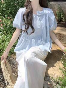 Plus Size Women Tops - Blue - View 5