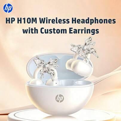  HP H10M 开放式夹耳耳机，蓝牙连接稳定，电池续航时间长，防水防汗运动耳机，兼容手机和蓝牙设备，配备定制配件