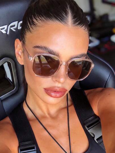1 Pair Unisex Brown Premium Sunglasses, Suitable For Vacation Atmosphere, Travel, Sports Style, Driving, Holiday Outfits, Beach, Music Festivals, Outings, Summer Accessories, Vacation, Family Outings, UV Protection, Golf, Hiking, Elegant Attire, Street Style Accessories, Sports, Parties, Outdoor Activities, Street Style, Fishing, Outdoor Activities, Holidays, Sun Protection, Vacation