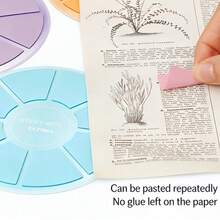 Bộ 4 tập giấy ghi chú hình tròn dễ thương. Gồm 8 tập, tổng cộng 160 tờ (20 tờ mỗi tập). Giấy có nhãn màu sắc nhẹ nhàng, thích hợp để ghi chú, viết nhật ký, phân loại tài liệu và sắp xếp văn phòng phẩm. Món quà lý tưởng cho học sinh, người yêu thích văn phòng phẩm và nhân viên văn phòng. - Một cỡ - Xem 3