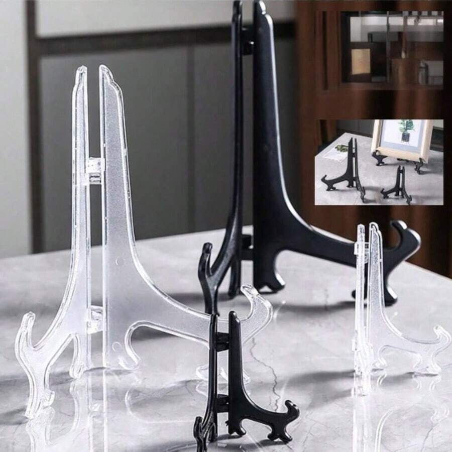 Plastic Photo Frame Art Plate Display Stand Business Card Holder Display Stand For Weddings And Birthday Parties - Photo Frame Stand - View 1